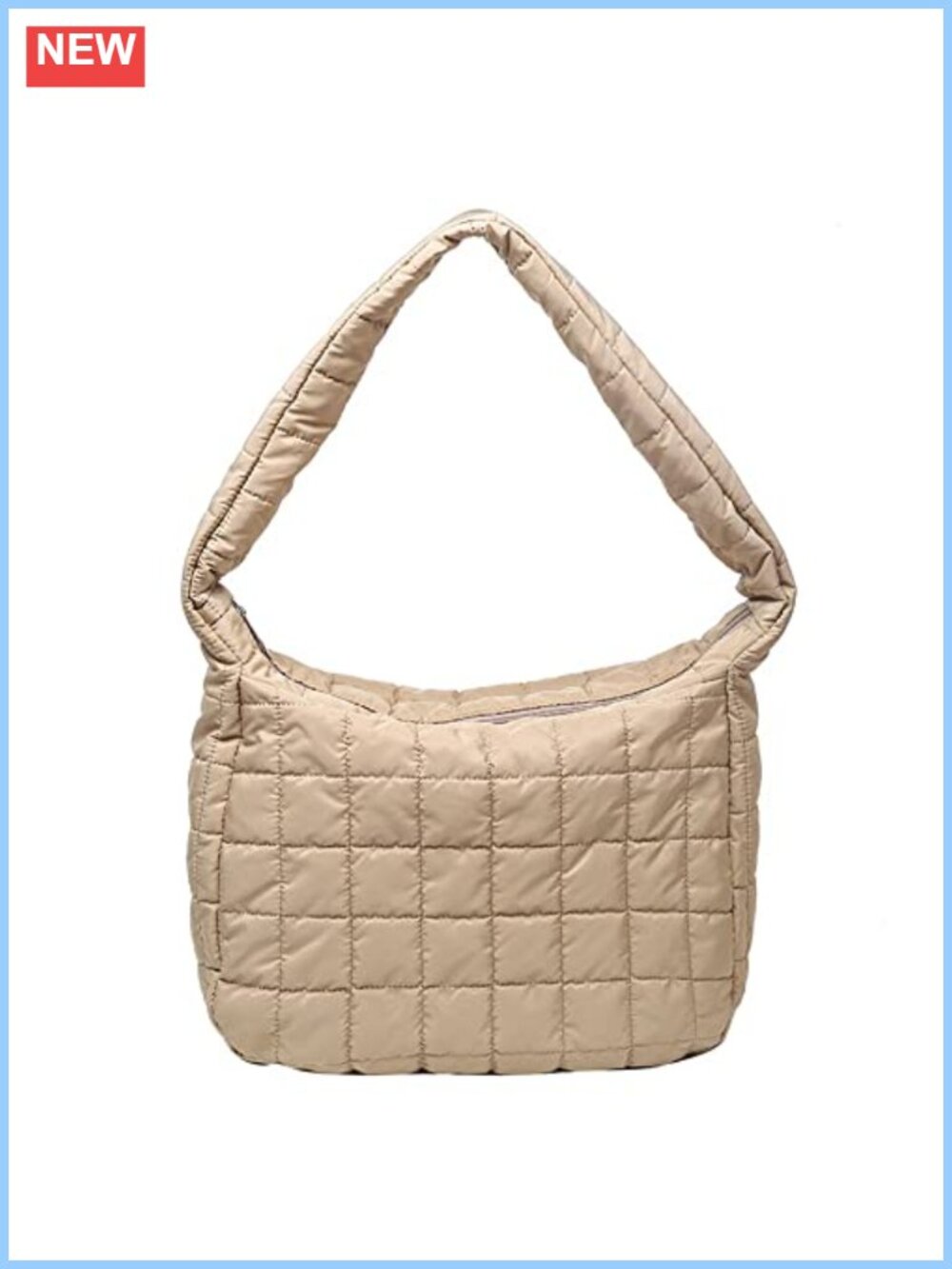 Quilted Puffer Tote Bag Nylon Padded Large Shoulder Crossbody Handbag